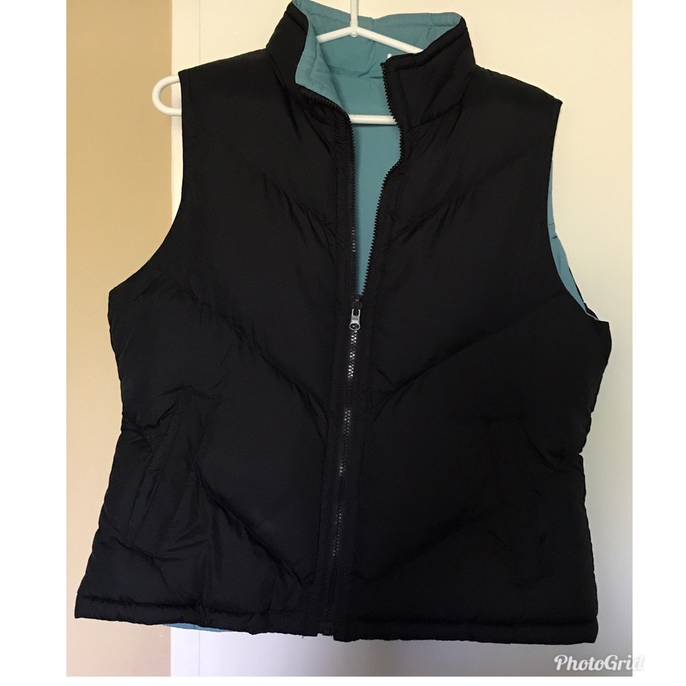 Big Chill Black/Teal Reversible Puffer Vest